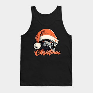 Santa Dog Merry Christmas Vintage Tank Top